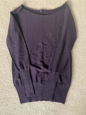 GAP Soft Knit Off-the-Shoulder Sweater, Eggplant purple